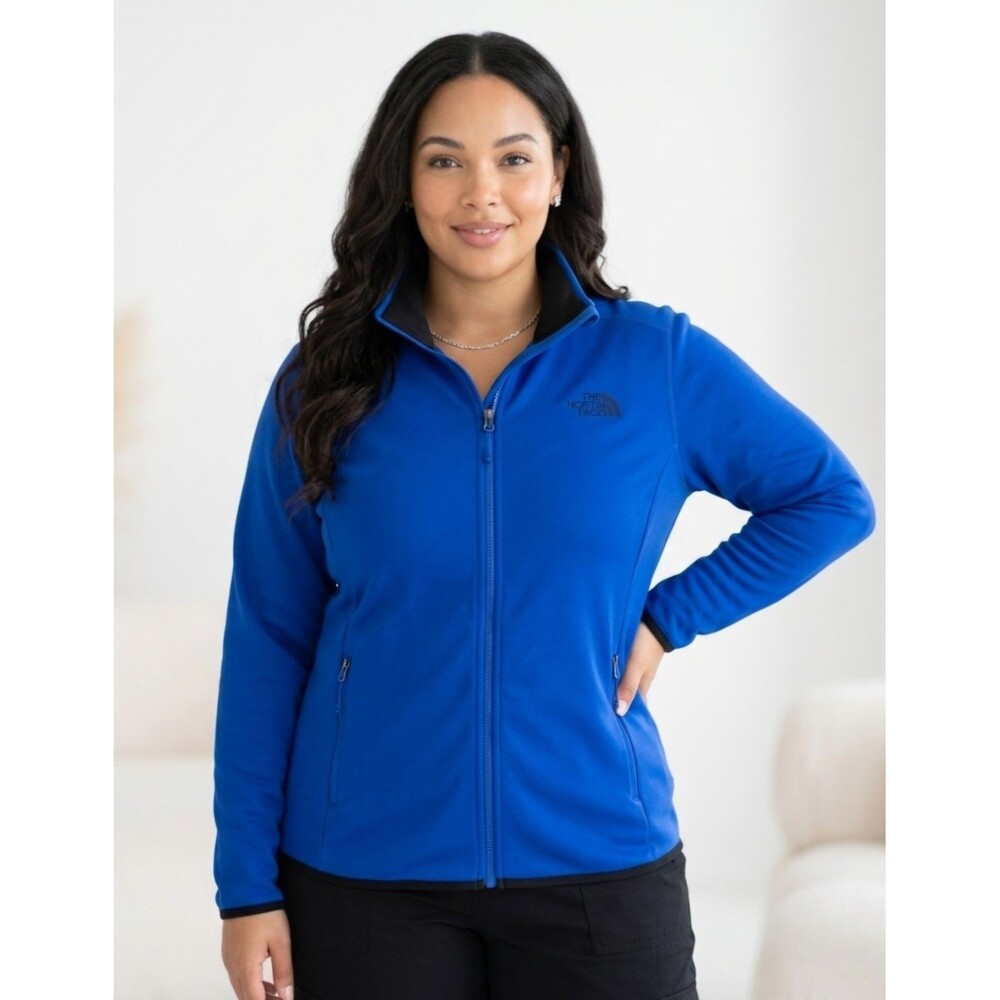 The North Face Ladies Skyline Full-Zip Fleece Jacket - Lapis Blue - Size L